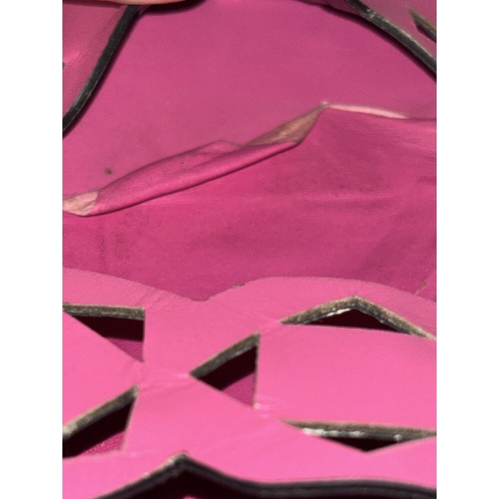Emanuele Crasto Pink Strappy Heel Sandals Made In Italy Leather Size 9-9.5 - Picture 6 of 9